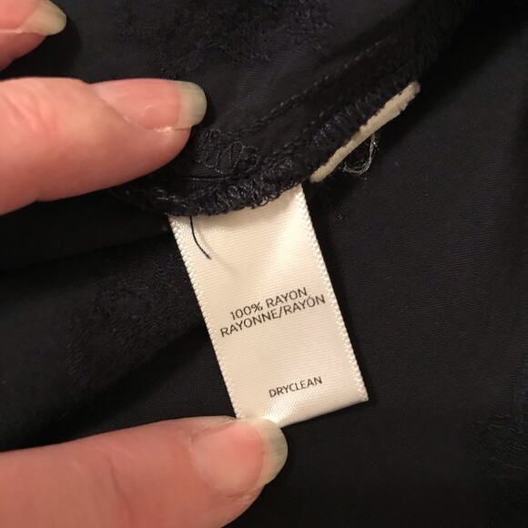 Loft Sleeveless Blouse w/blue on blue floral print - Picture 7 of 10